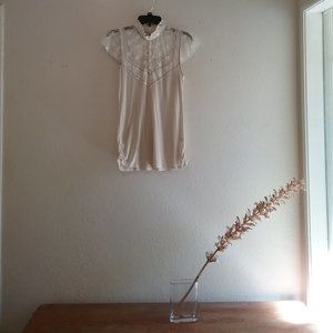 NWOT Free People Victorian-Inspired Lace Yoke Blouse